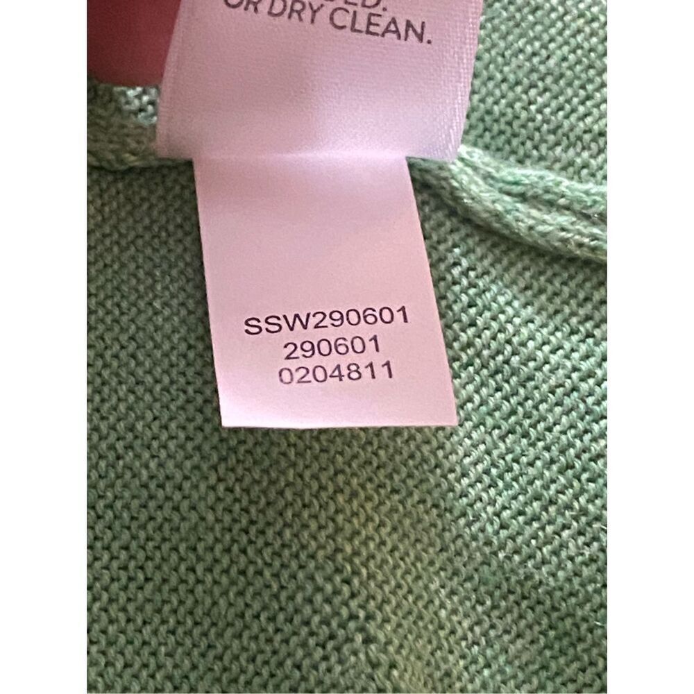 J. Jill Green Organic Cotton Button Front Women's Cardigan Sweater Size XL - Picture 7 of 7